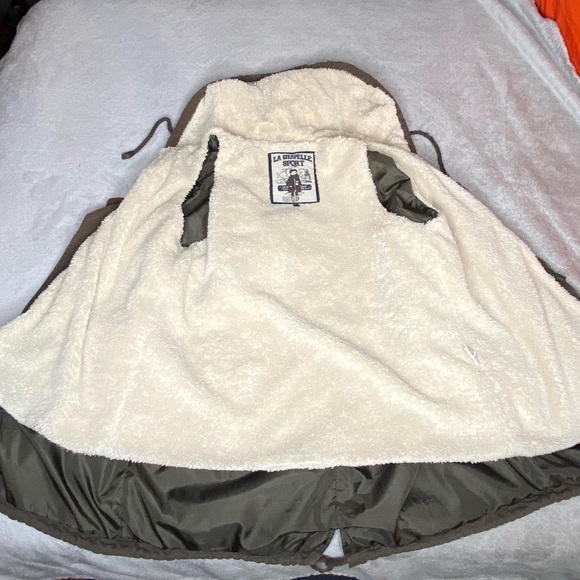 La Chapelle Kaki with removable fur section - Size 38 - Multiple Pockets - Picture 2 of 12